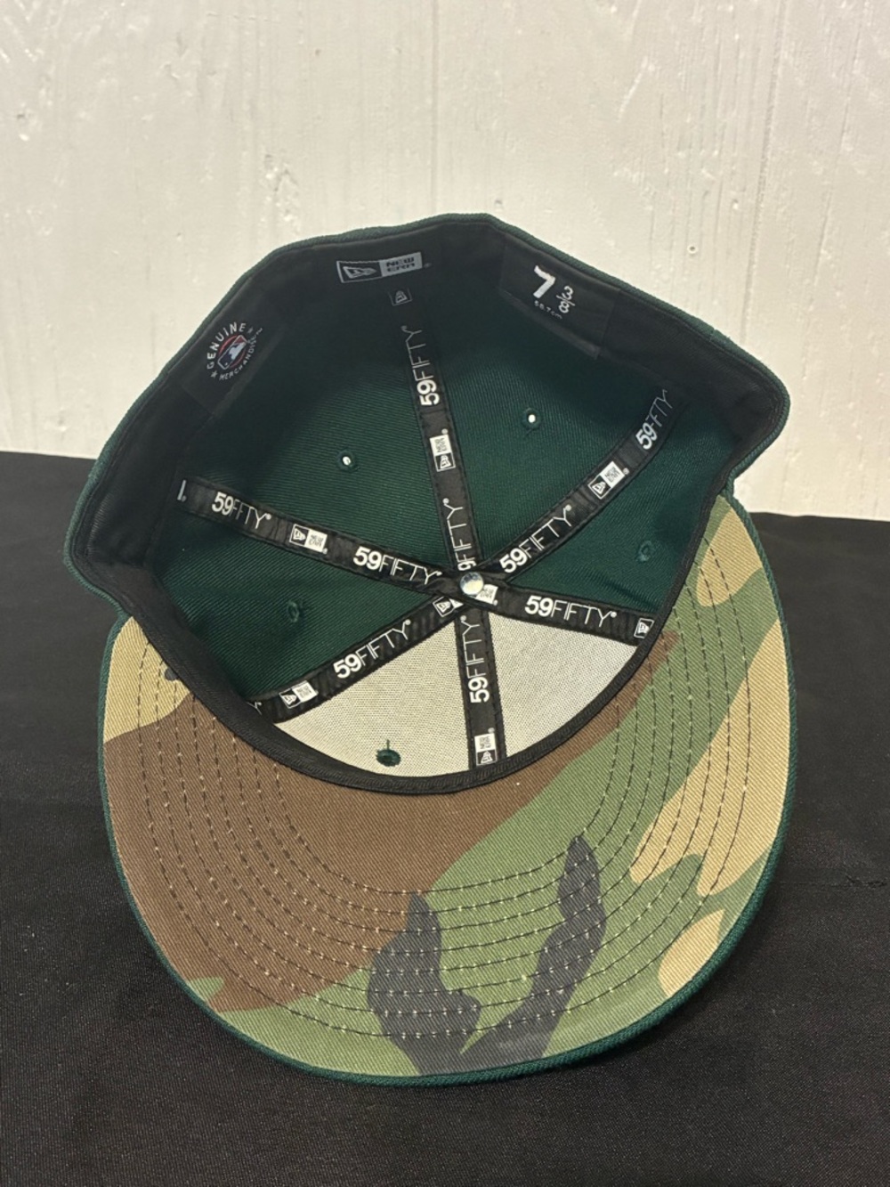New Era 59FIFTY Oakland Athletics MLB Fitted Hat Green Camouflage Size 7 3/8 - Picture 5 of 6